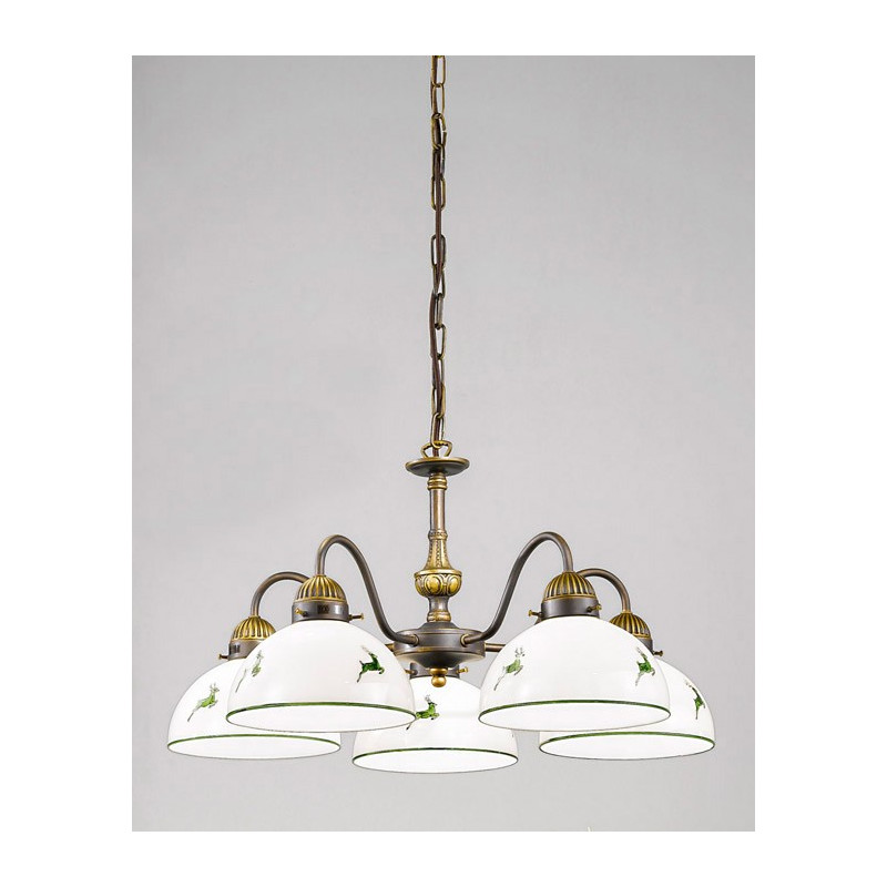 Kolarz Nonna Glass Chandelier Green Deer