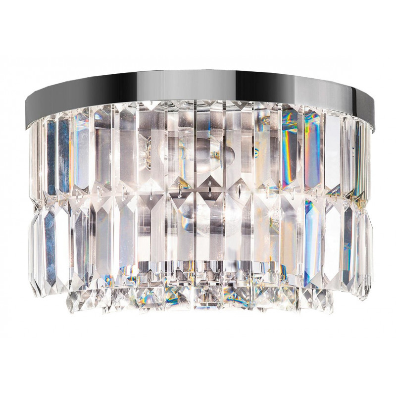 Masiero Impero and Deco Crystal Round Wall Light