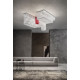 Cubo S/Square Crystal Flush Suspension Lamp
