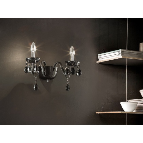 Masiero Milord Transparent Glass Wall Light Transparent Glass