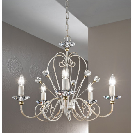 Kolarz Rossana Crystal Chandelier Ivory/Gold