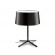 Grok Hall 3 Light Table Lamp with Black Fabric Shade
