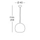 Kolarz Luna 1 Light Pendant Light